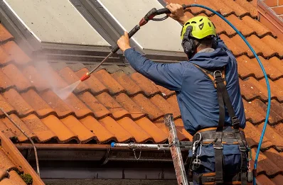 Démoussage et hydrofuge de toiture à Pomoy